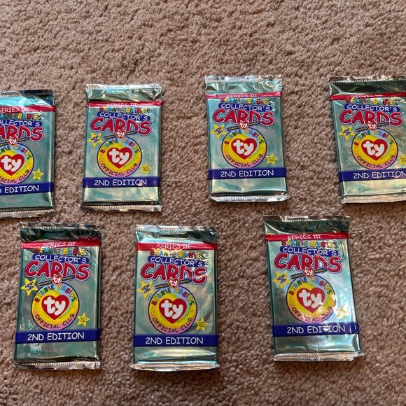 Official Ty Beanie Babies Collectors's Cards Series III 2nd Edition, 7pks new - Picture 1 of 6